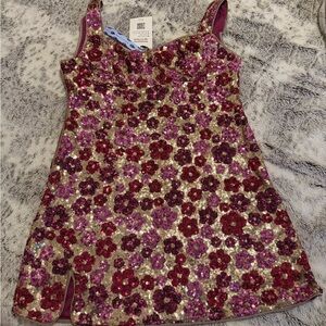 Floral Sequin Womens dress